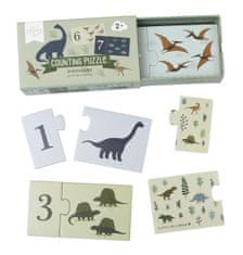 A LITTLE LOVELY CO. Puzzle Dinosaurs počítání od 1 do 10