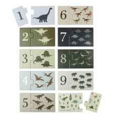 A LITTLE LOVELY CO. Puzzle Dinosaurs počítání od 1 do 10