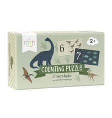 A LITTLE LOVELY CO. Puzzle Dinosaurs počítání od 1 do 10