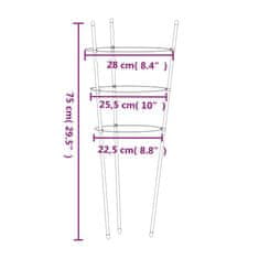 Vidaxl Opory pro zahradní rostliny se 3 kroužky 5 ks zelené 75 cm ocel