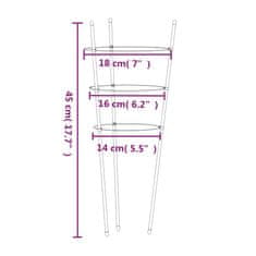 Vidaxl Opory pro zahradní rostliny se 3 kroužky 5 ks zelené 45 cm ocel