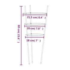 Greatstore Opory pro zahradní rostliny se 3 kroužky 5 ks zelené 60 cm ocel