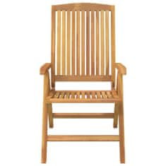 Greatstore Polohovací zahradní židle 2 ks masivní teakové dřevo