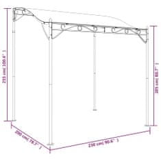 Petromila Stříška antracitová 2 x 2,3 m 180 g/m² textil a ocel