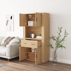 Greatstore Skříň highboard dub sonoma kompozitní dřevo