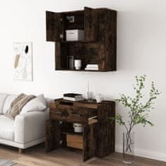 Greatstore Skříň highboard kouřový dub kompozitní dřevo