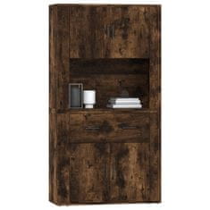 Greatstore Skříň highboard kouřový dub kompozitní dřevo