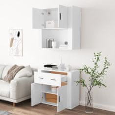 Greatstore Skříň highboard bílá kompozitní dřevo