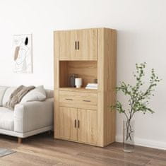 Greatstore Skříň highboard dub sonoma kompozitní dřevo