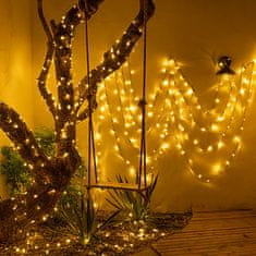 LUMILED Solární zahradní svítidlo LED světelný řetěz 21m Girlanda PASSI s 200x dekorativní LED + dálkové ovládání