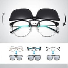 Klipové polarizační sluneční brýle Flip-up , ovál 60x54 mm | CLIPONZ