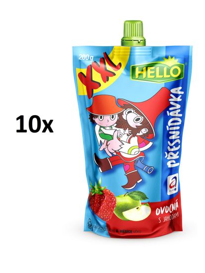 Hello ovocná přesnídávka XXL s jahodami 10 x 200 g