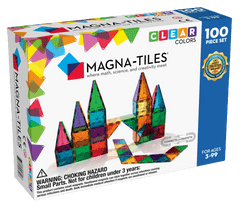 Valtech Magnetická stavebnice MagnaTiles 100 Clear - průhledná