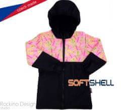 ROCKINO Softshellová dětská bunda vel. 128,134,140,146 vzor 8800 - černá, velikost 134