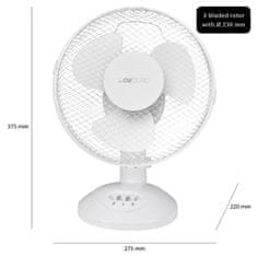 Clatronic VL 3601 WH stolní ventilátor 23cm bílý