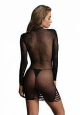 Le Désir Le Désir Long Sleeve Fishnet Dress