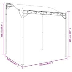 Petromila Stříška krémová 2 x 2,3 m 180 g/m² textil a ocel