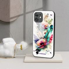 Mobiwear Prémiový lesklý kryt Glossy na mobil Apple iPhone 13 - G017G Pírka a květy
