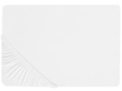 Beliani Bavlněné prostěradlo 180 x 200 cm bílé JANBU
