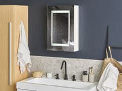 Beliani Koupelnová zrcadlová skříňka s LED osvětlením MALASPINA