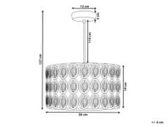 Beliani Zářivá křišťálová závěsná lampa TENNA S