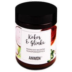 Anwen Mask Coconut and Clay - maska pro nízkou poréznost, tenké a objemné vlasy 180ml