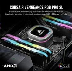 Corsair DDR4 32GB (2x16GB) Vengeance RGB PRO SL DIMM 3200MHz CL16 cerná