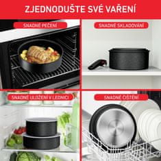 Tefal sada nádobí Ingenio Black Stone 8 ks L3998802