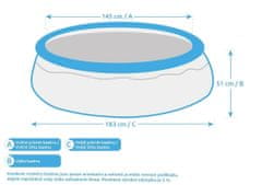 Marimex Bazén Tampa 1,83 x 0,51m, motiv Želva, bez filtrace