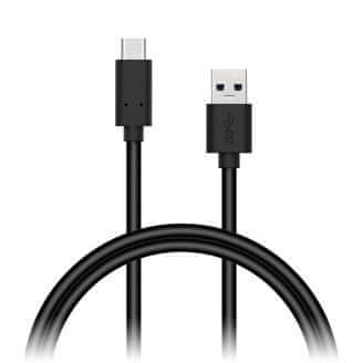 Connect IT Wirez USB C (Type C) - USB, tok proudu až 3A !,černý, 0,5 m