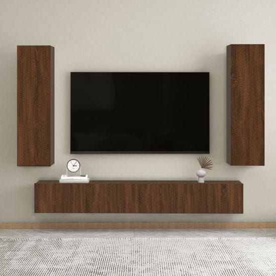 Vidaxl Nástěnné TV skříňky 2 ks hnědý dub 30,5 x 30 x 110 cm