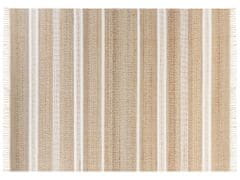 Beliani Jutový koberec 160 x 230 cm béžový/bílý TALPUR