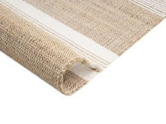 Beliani Jutový koberec 160 x 230 cm béžový/bílý TALPUR