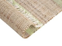 Beliani Jutový koberec 160 x 230 cm béžový/zelený TALPUR