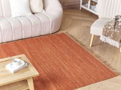 Beliani Jutový koberec 160 x 230 cm červený LUNIA