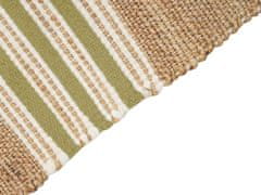 Beliani Jutový koberec 160 x 230 cm béžový/zelený MIRZA