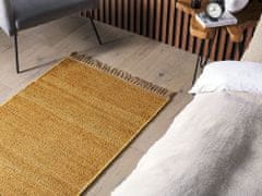 Beliani Jutový koberec 80 x 150 cm žlutý LUNIA