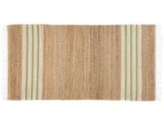 Beliani Jutový koberec 80 x 150 cm béžový/zelený MIRZA