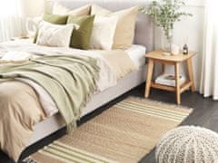 Beliani Jutový koberec 80 x 150 cm béžový/zelený MIRZA