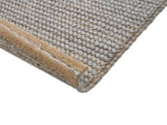 Beliani Vlněný koberec 80 x 150 cm šedý/hnědý BANOO