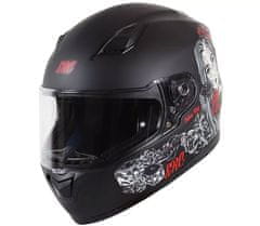 XRC Helma na moto Cobra king matt black/red vel. XL