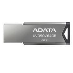 Adata UV350/64GB/USB 3.1/USB-A/Stříbrná