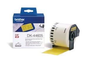 Brother - DK 44605 (papírová role žlutá 62mm x 30,48m) - snadno odstranitelná