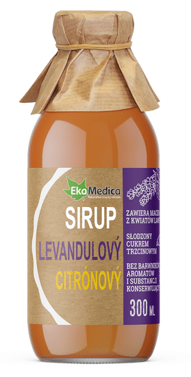 EkaMedica Levandulový sirup s citronem 300 ml