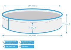 Marimex Bazén Orlando 3,66 x 0,91 m bez filtrace