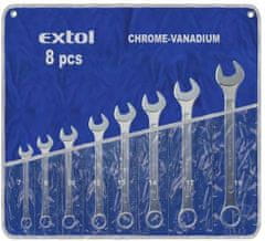 HADEX Očkoplochý klíč CrV Extol Premium-sada 8ks