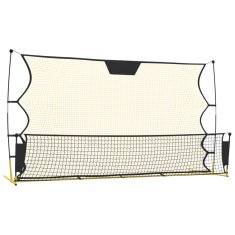 Vidaxl Fotbalový rebounder černý a žlutý 183 x 85 x 120 cm polyester