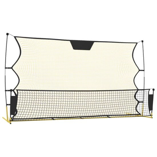 Vidaxl Fotbalový rebounder černý a žlutý 183 x 85 x 120 cm polyester