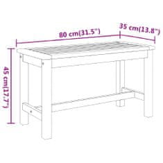 Vidaxl Zahradní lavice 80 x 35 x 45 cm masivní akáciové dřevo