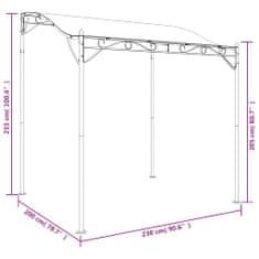 Petromila Stříška taupe 2 x 2,3 m 180 g/m² textil a ocel